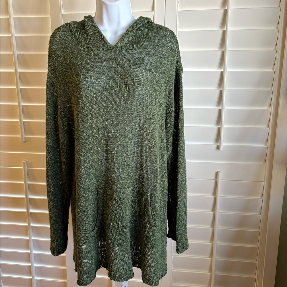 bryn Walker Forest Green V-Neck Sweater